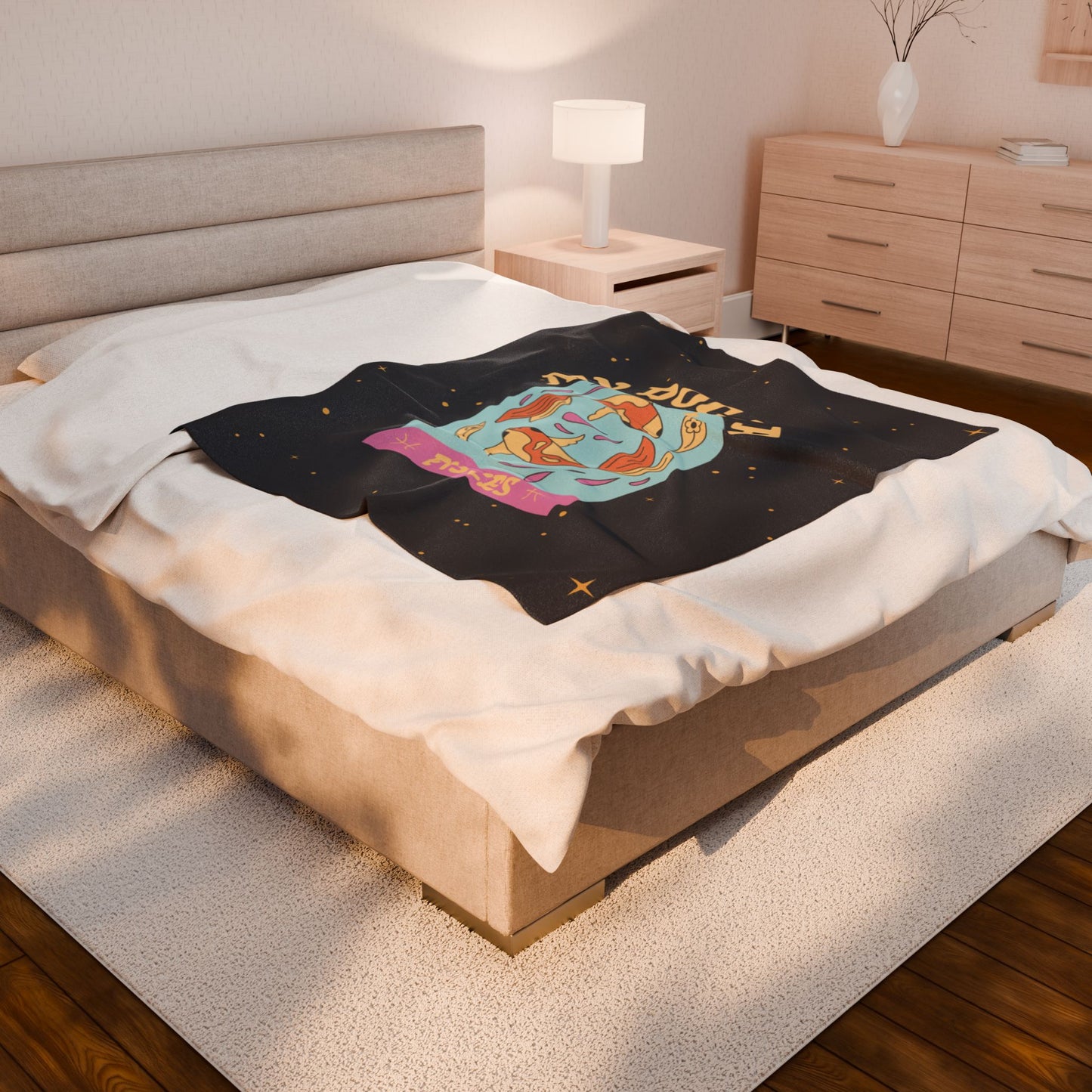 My Dog is a Pisces Plush Blanket