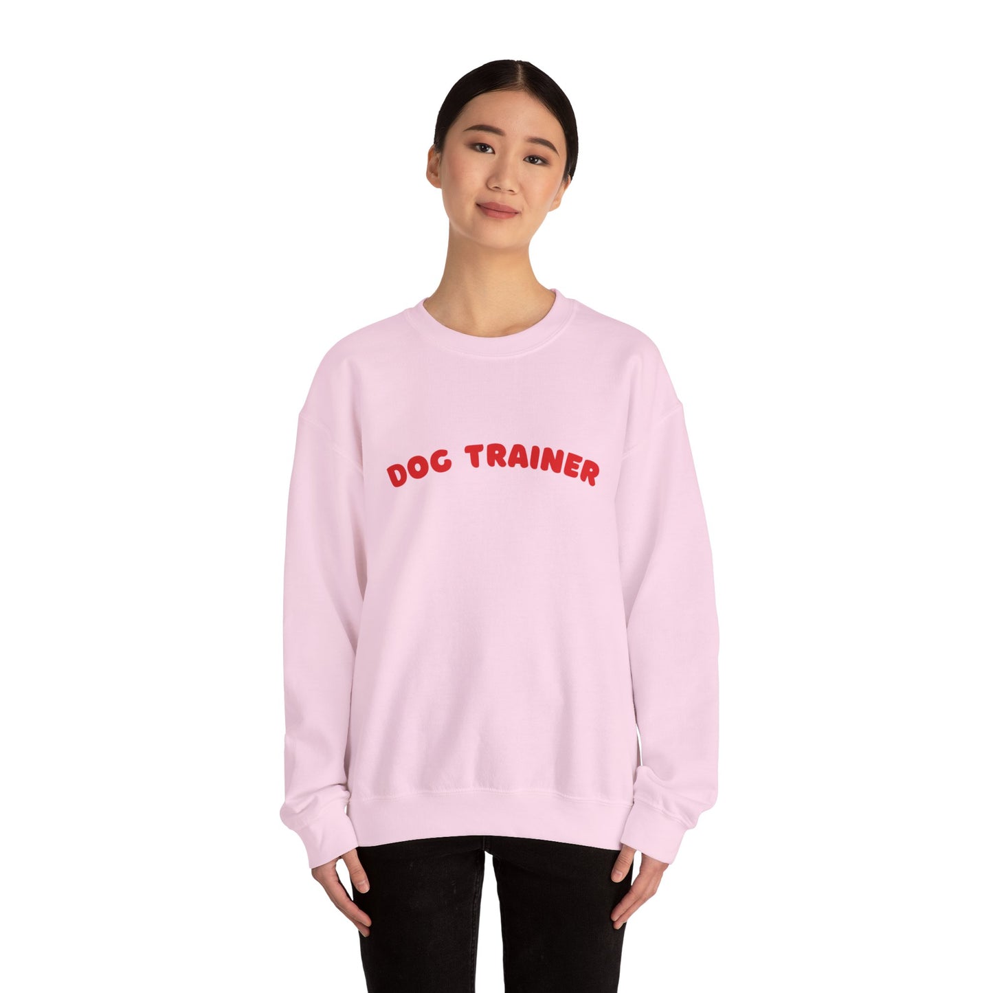 Dog Trainer Sweatshirt | Red Arch Text