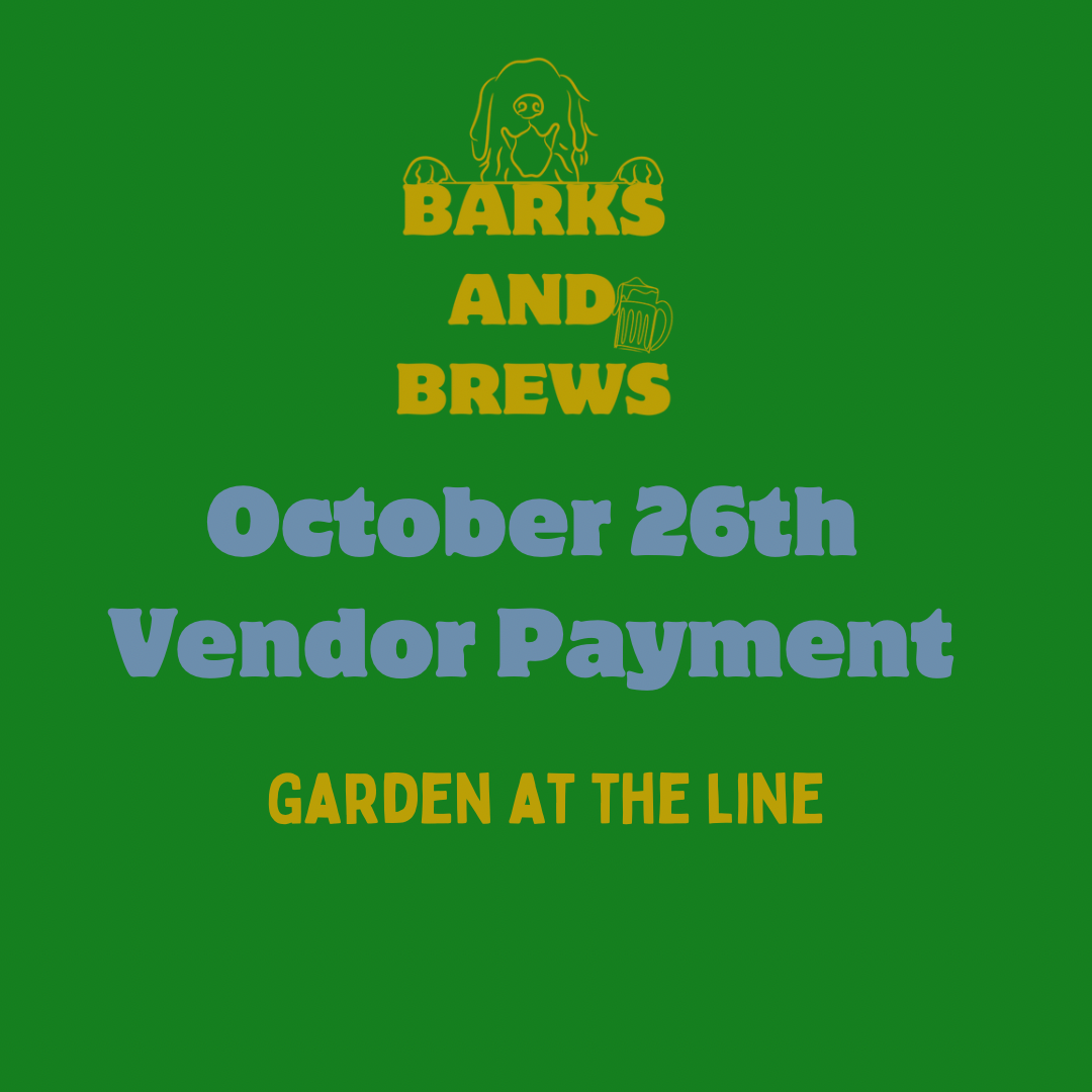 BARKS AND BREWS OCTOBER 26th VENDOR FEE