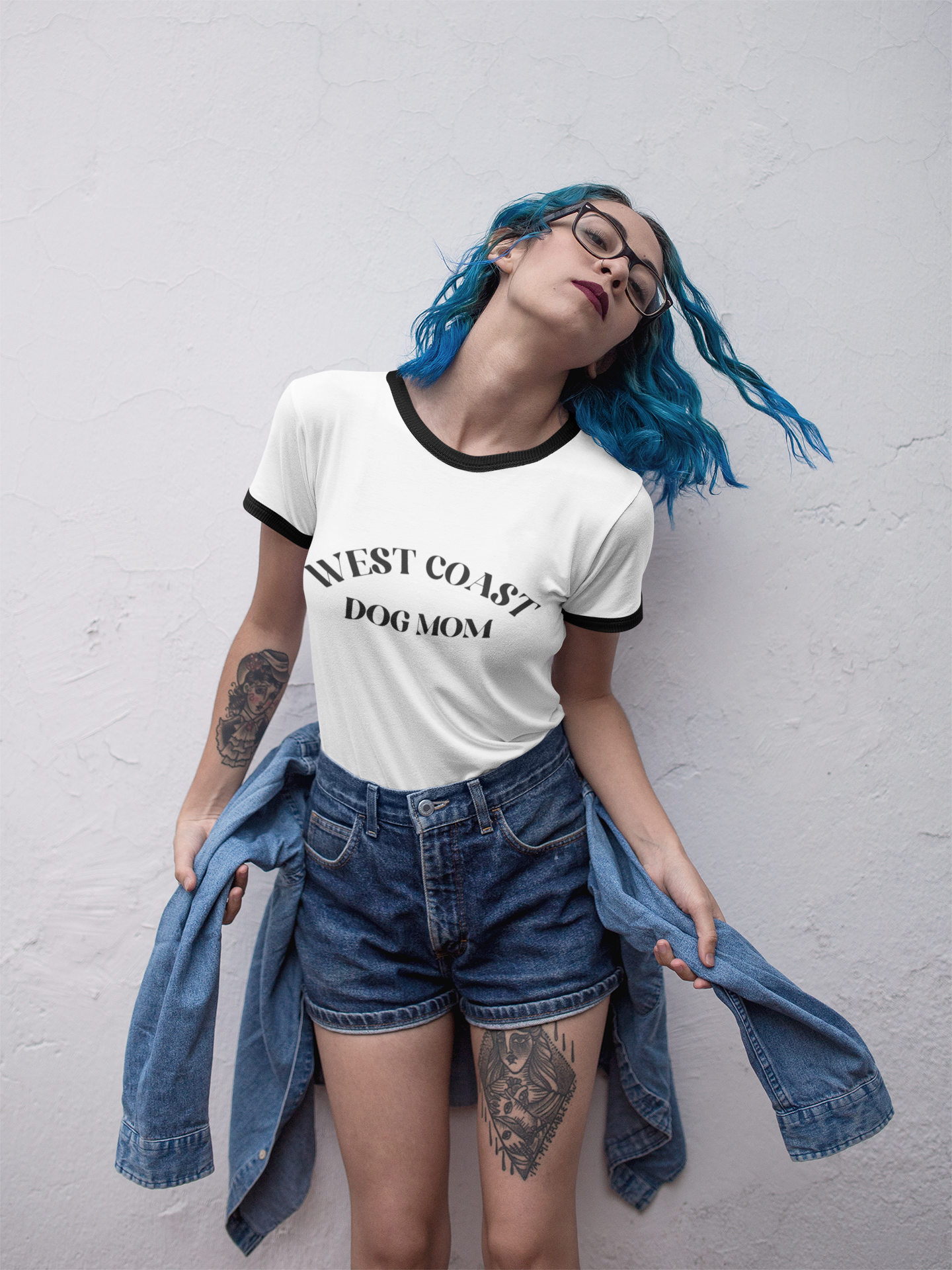 West Coast Dog Mom Ringer T-Shirt