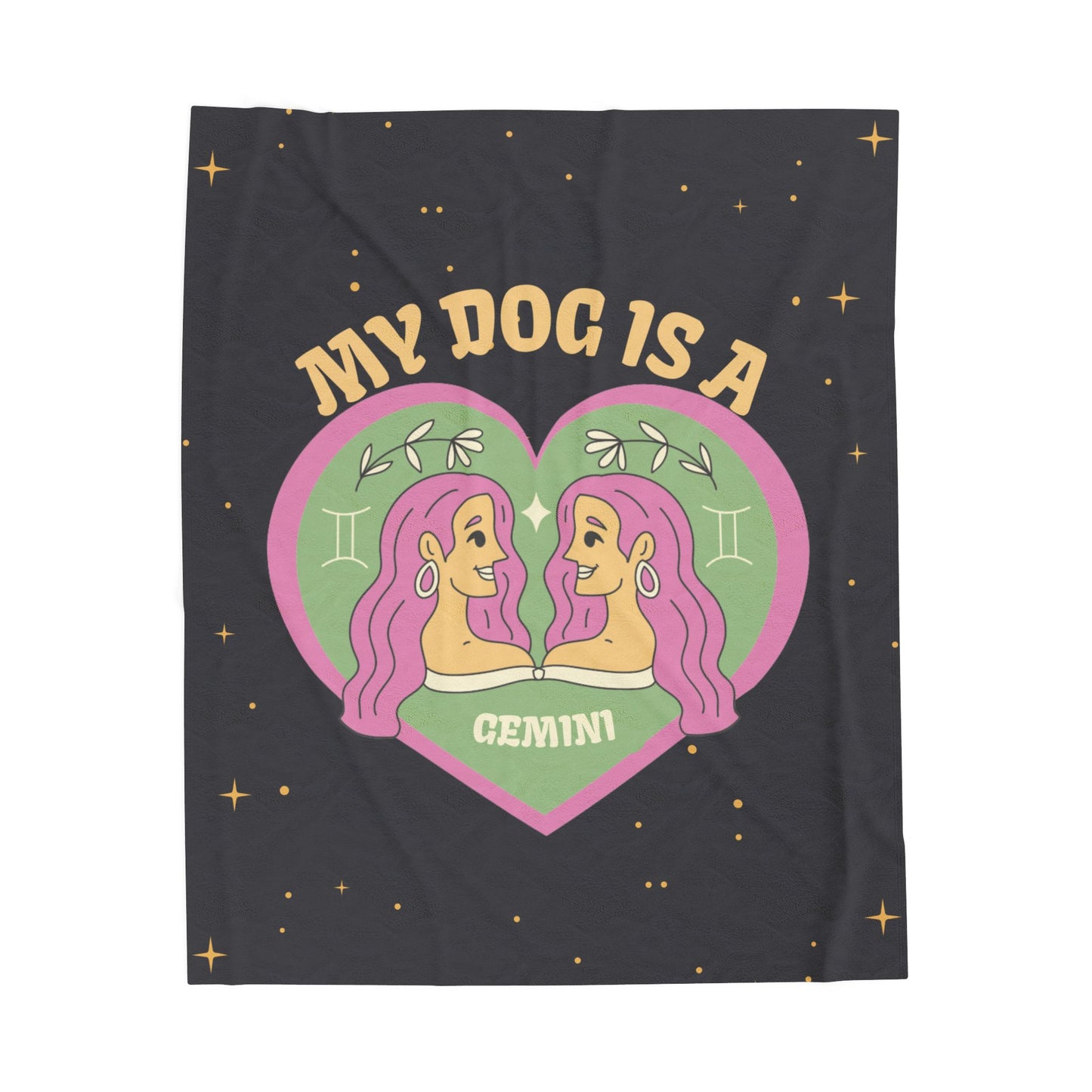 My Dog is a Gemini Plush Blanket