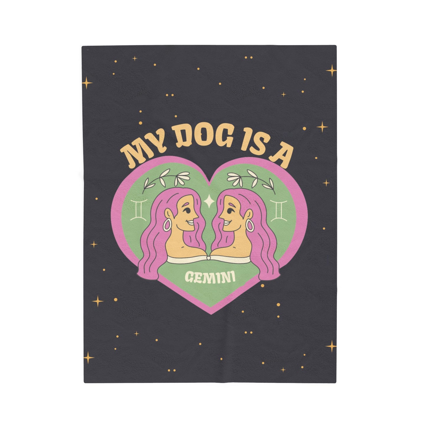 My Dog is a Gemini Plush Blanket