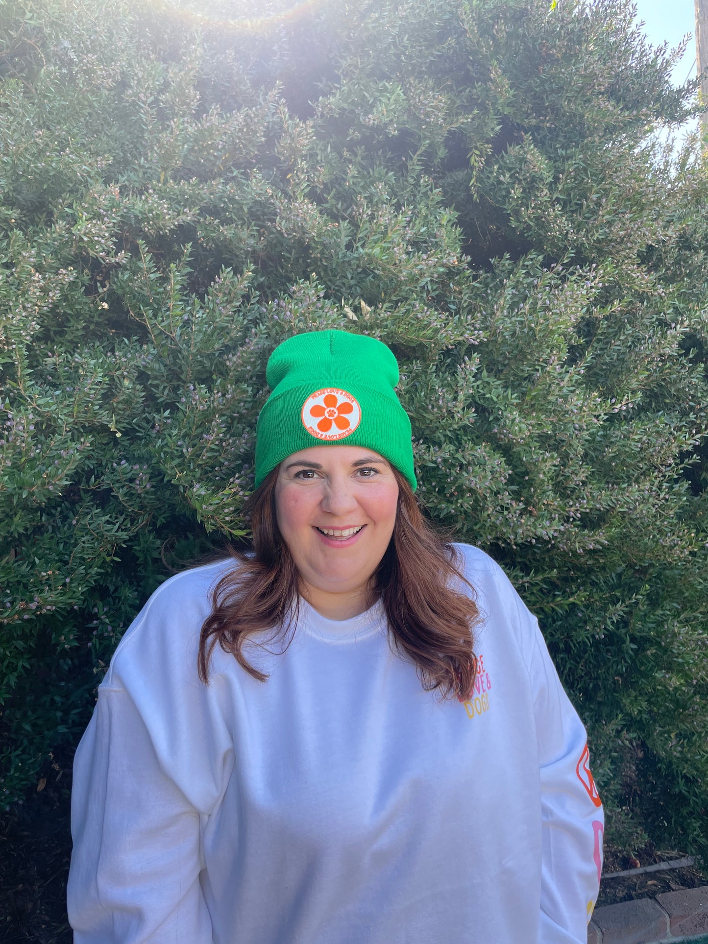 Green Beanie Embroidered Patch