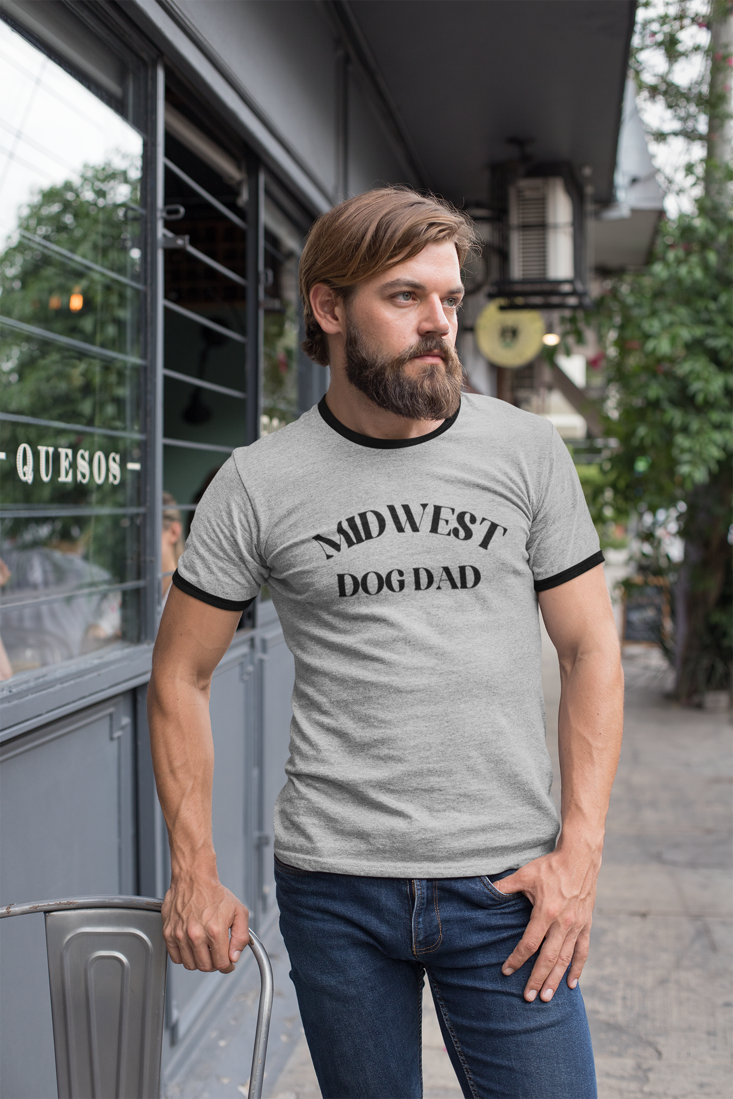 Midwest Dog Dad Ringer T-Shirt