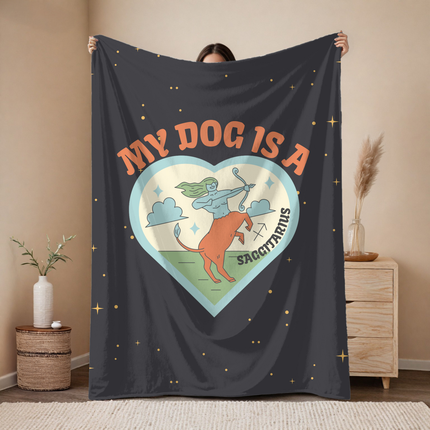 My Dog is a Sagittarius Plush Blanket