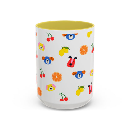 Fruit & Pup Mug – 11oz 🍓🐶☕