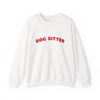 Dog Sitter Crewneck Sweatshirt | Red Text