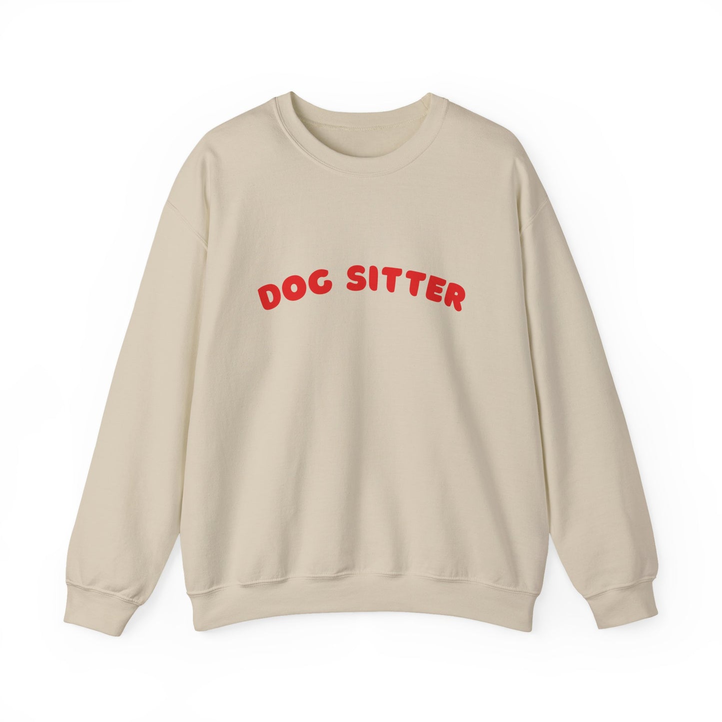 Dog Sitter Crewneck Sweatshirt | Red Text