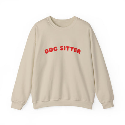 Dog Sitter Crewneck Sweatshirt | Red Text