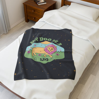 My Dog is a Leo Plush Blanket