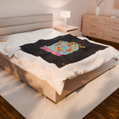 My Dog is a Pisces Plush Blanket