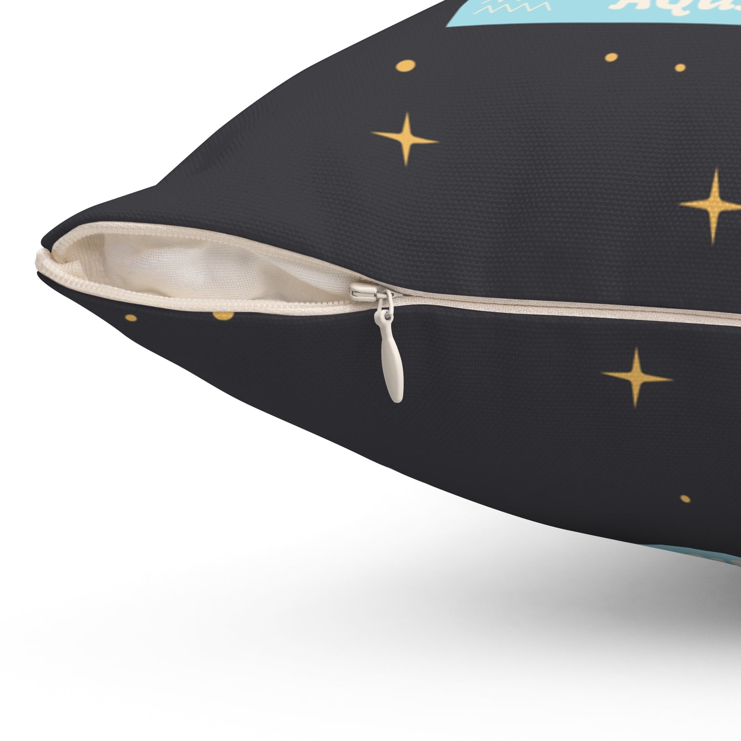 My Dog Is An Aquarius Throw Pillow