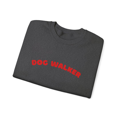 Dog Walker Crewneck Sweatshirt | Red Text