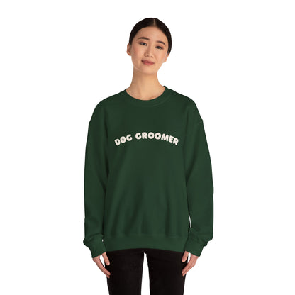 Dog Groomer Crewneck Sweatshirt | White text