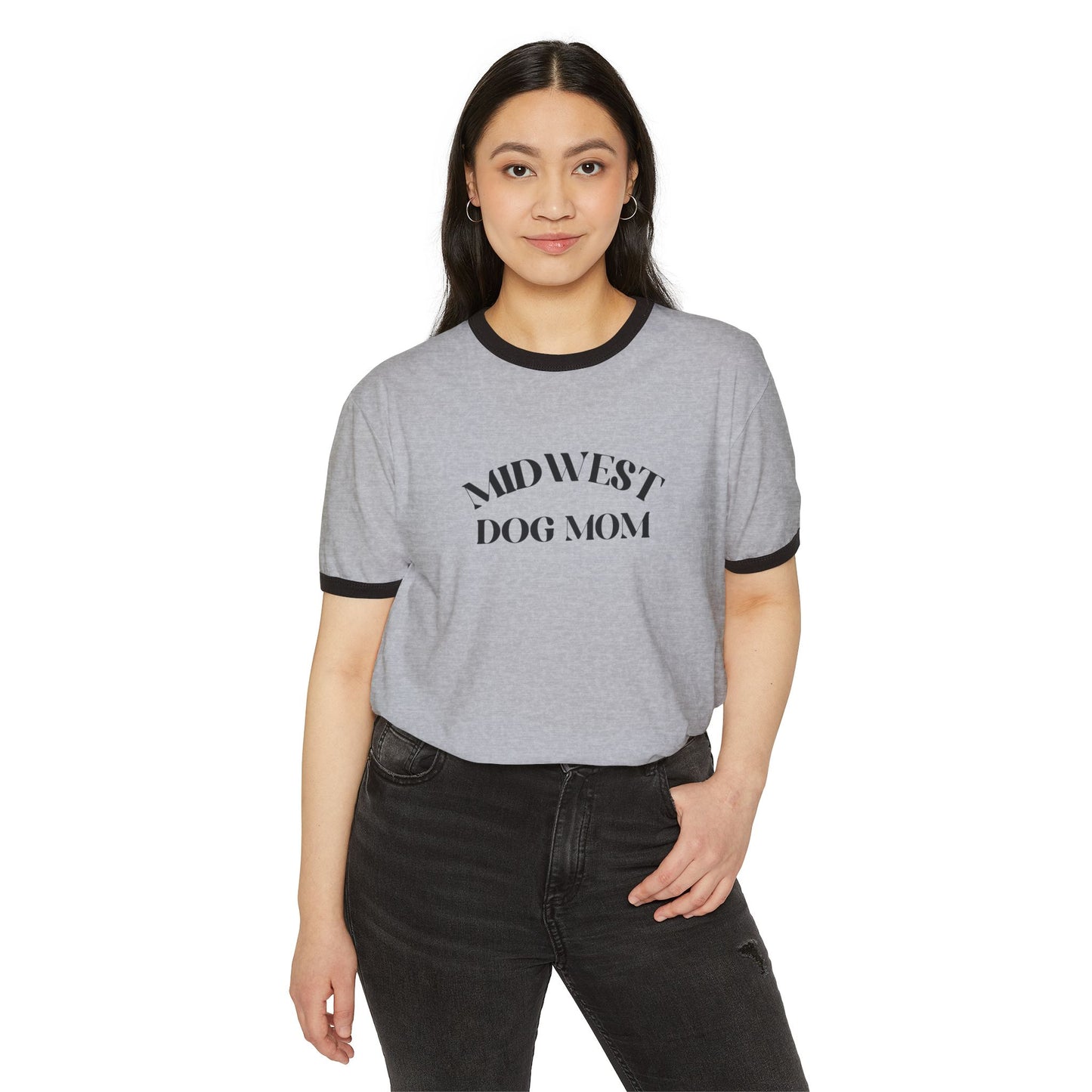 Midwest Dog Mom Ringer T-Shirt