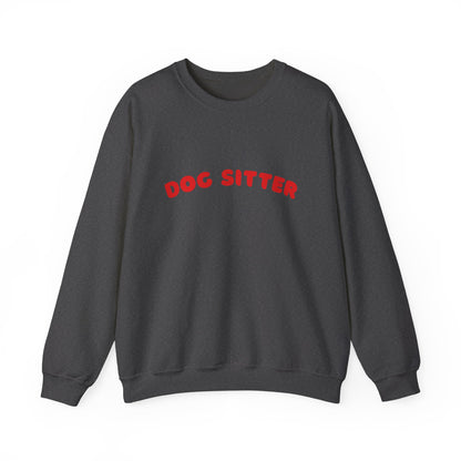 Dog Sitter Crewneck Sweatshirt | Red Text
