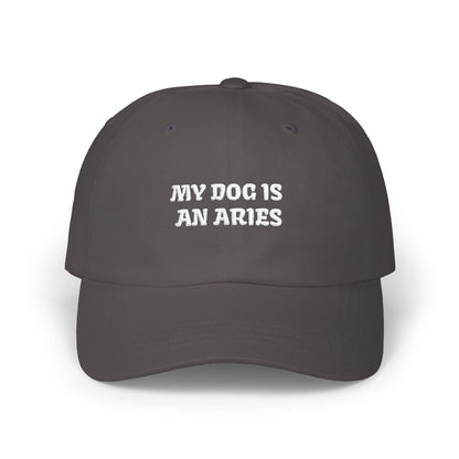 My Dog is an Aries Embroidered Hat