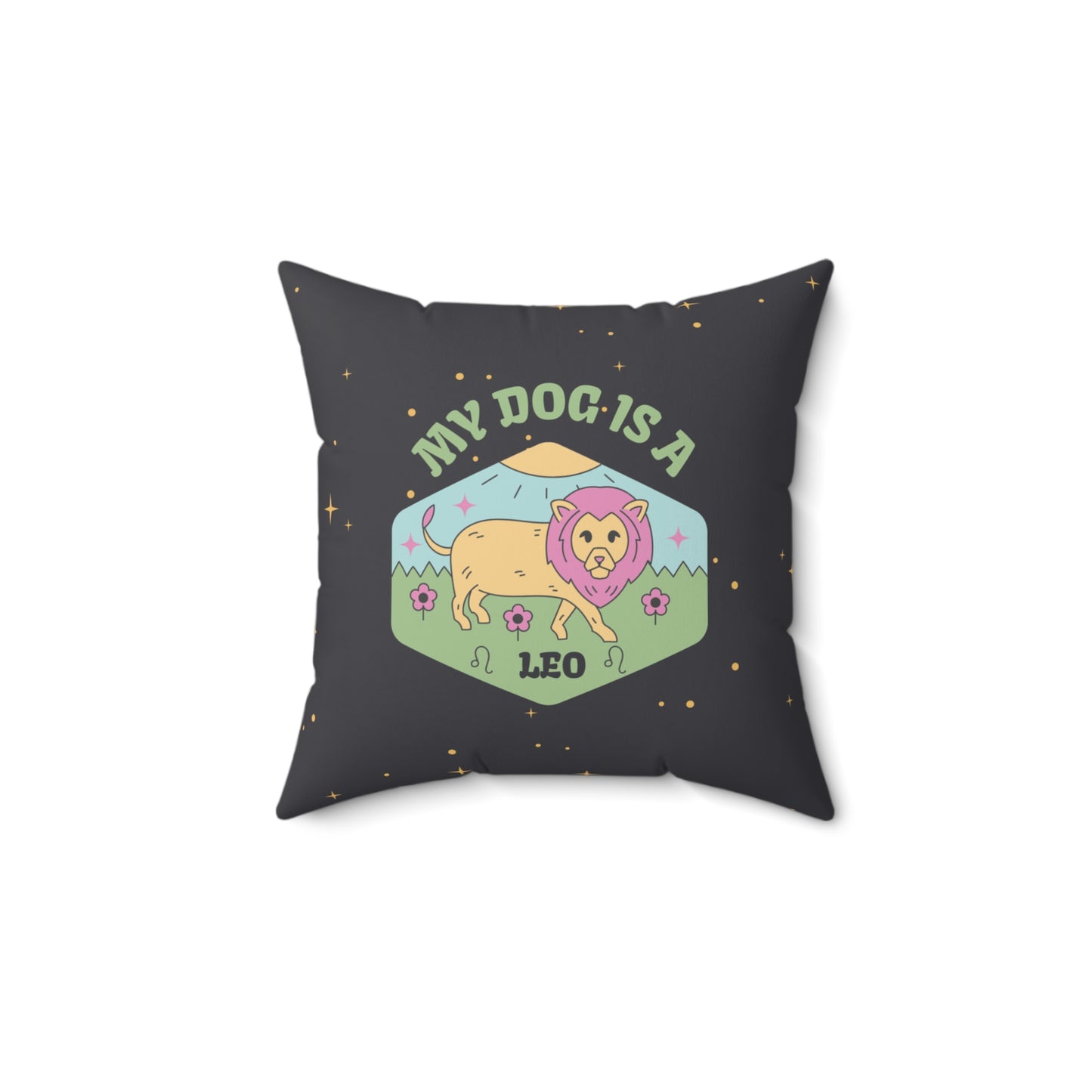My Dog is a Leo Throw Pillow