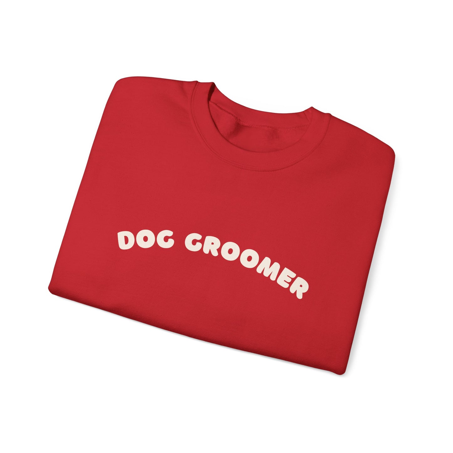 Dog Groomer Crewneck Sweatshirt | White text