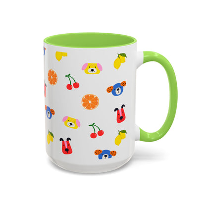Fruit & Pup Mug – 11oz 🍓🐶☕