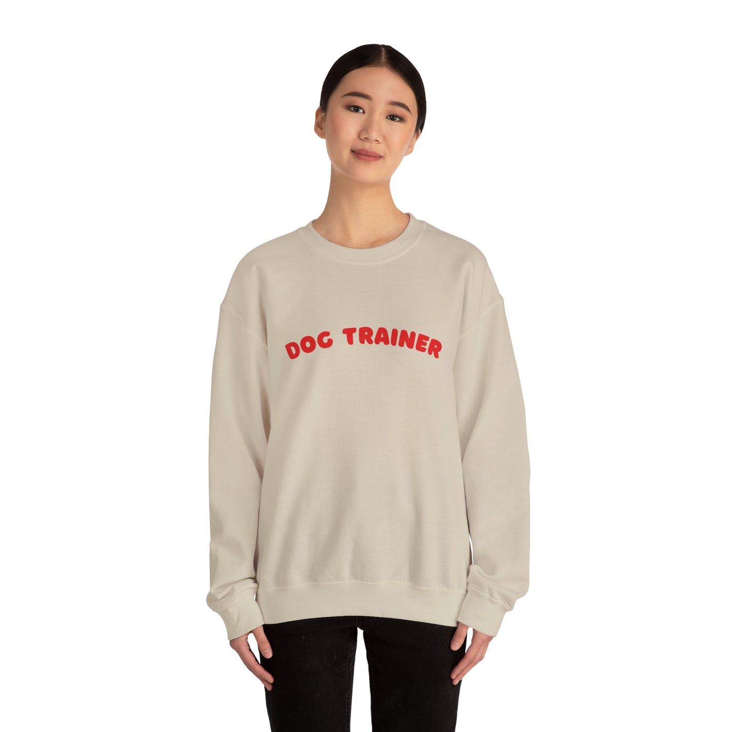 Dog Trainer Sweatshirt | Red Arch Text