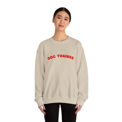 Dog Trainer Sweatshirt | Red Arch Text