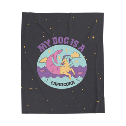 My Dog is a Capricorn Plush Blanket