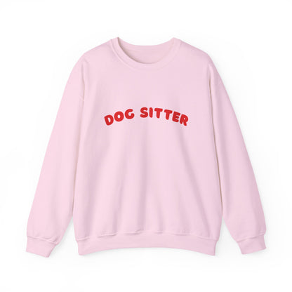 Dog Sitter Crewneck Sweatshirt | Red Text