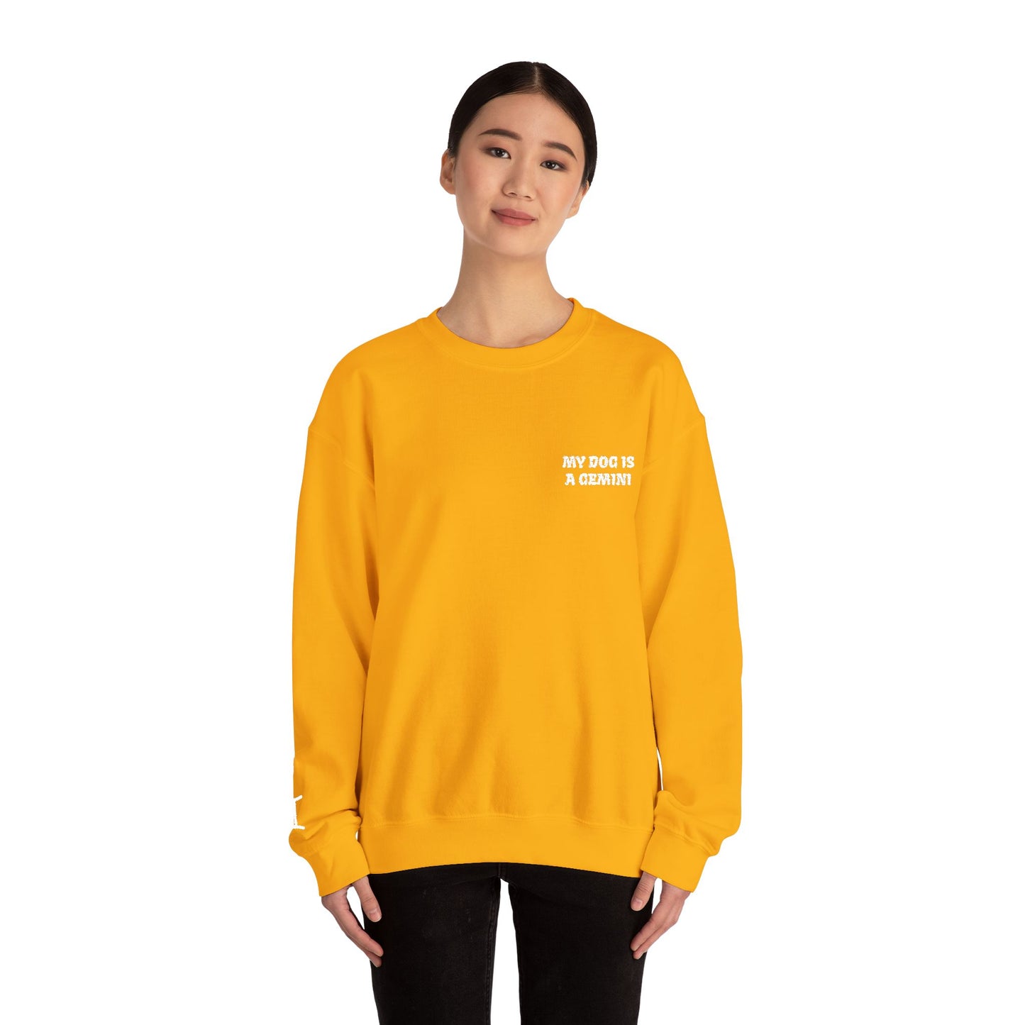 My Dog is a Gemini Embroidered Sweatshirt