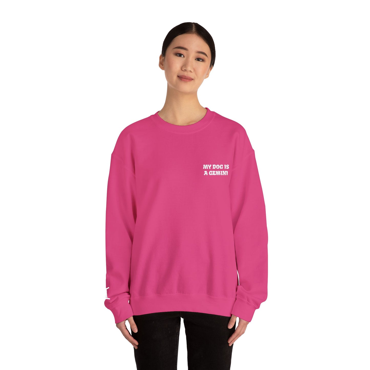 My Dog is a Gemini Embroidered Sweatshirt