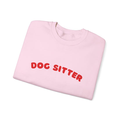 Dog Sitter Crewneck Sweatshirt | Red Text