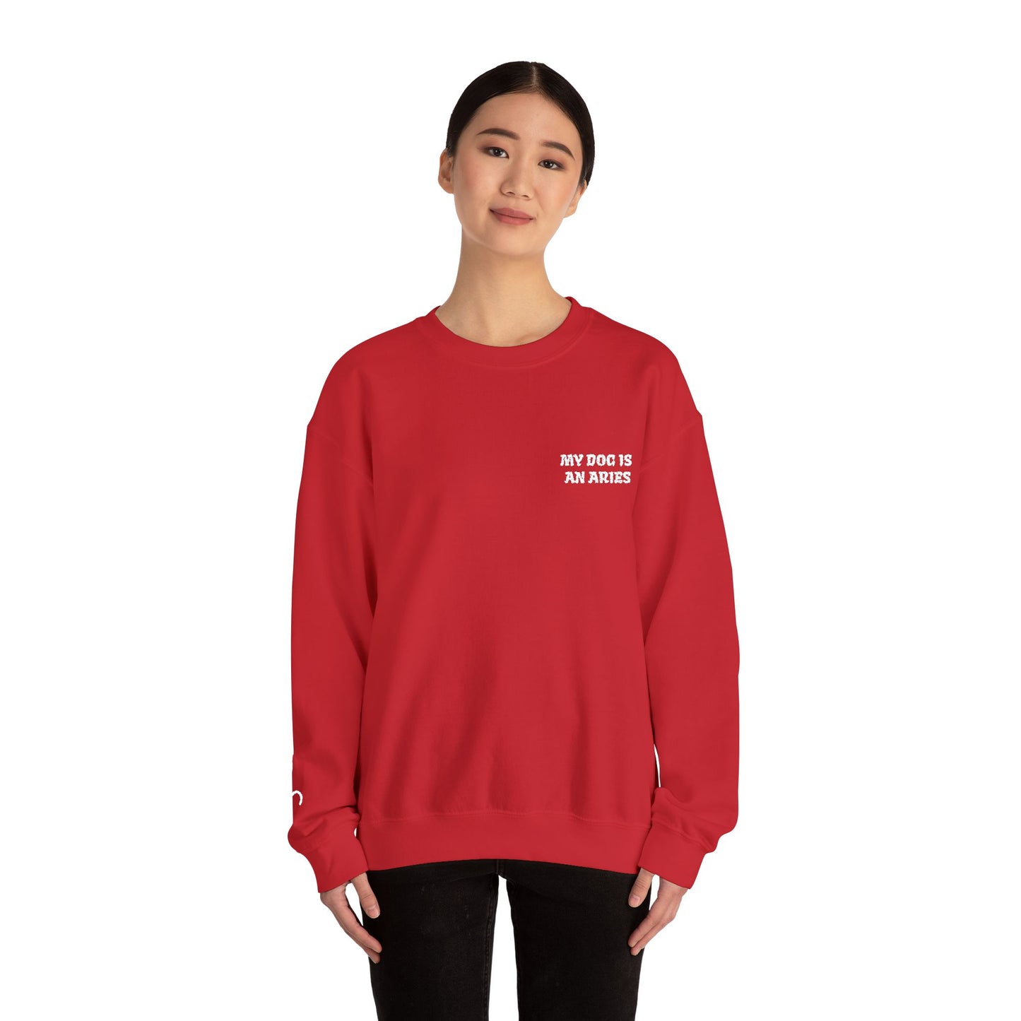 My Dog is an Aries Embroidered Sweatshirt
