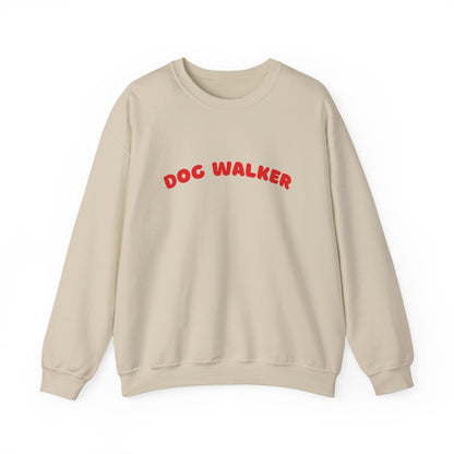 Dog Walker Crewneck Sweatshirt | Red Text