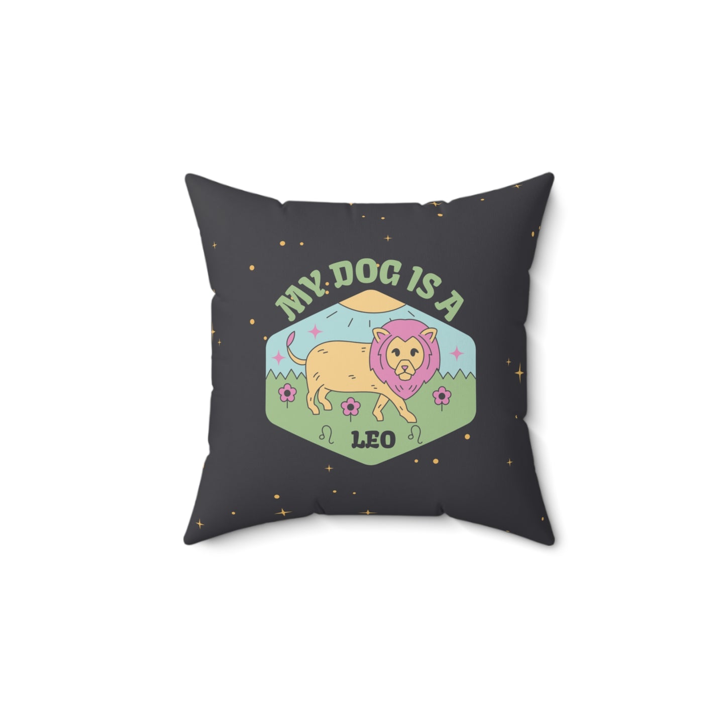 My Dog is a Leo Throw Pillow
