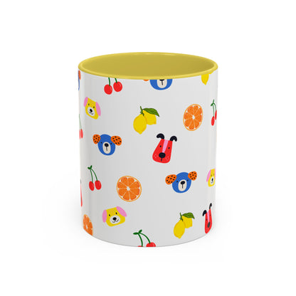 Fruit & Pup Mug – 11oz 🍓🐶☕