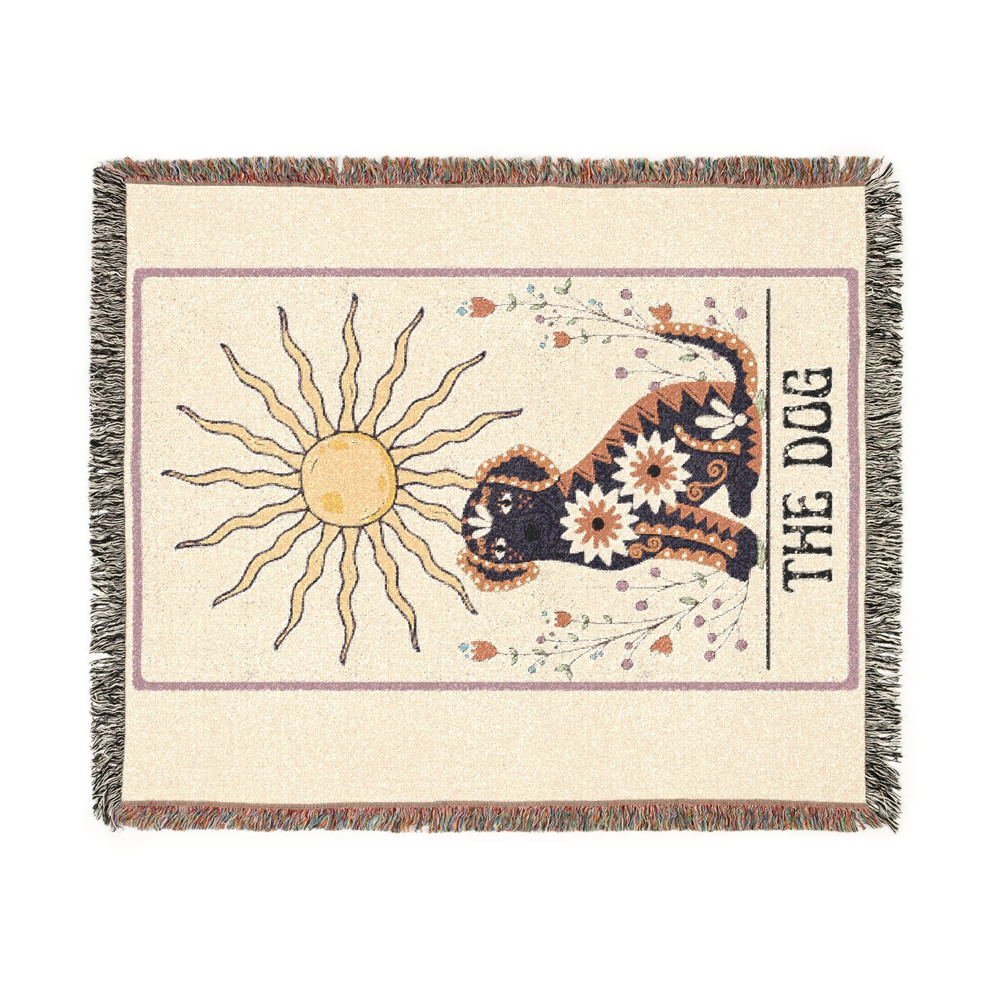 The Dog Tarot Card Woven Blanket
