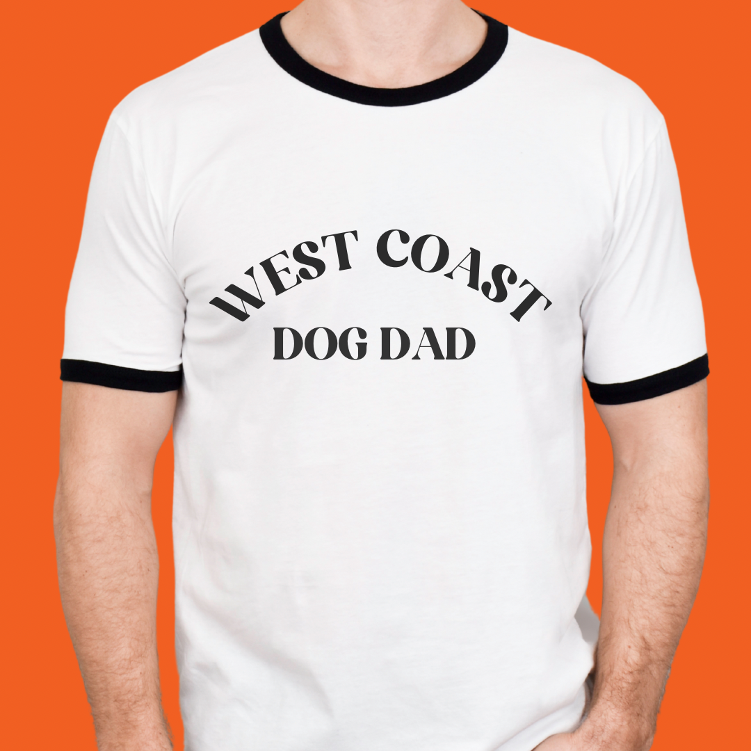 West Coast Dog Dad Ringer T-Shirt