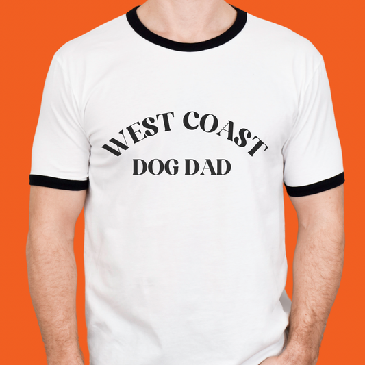 West Coast Dog Dad Ringer T-Shirt