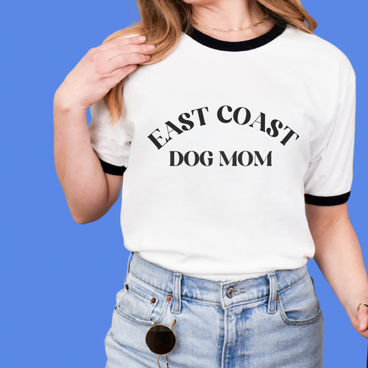 East Coast Dog Mom Ringer Tee