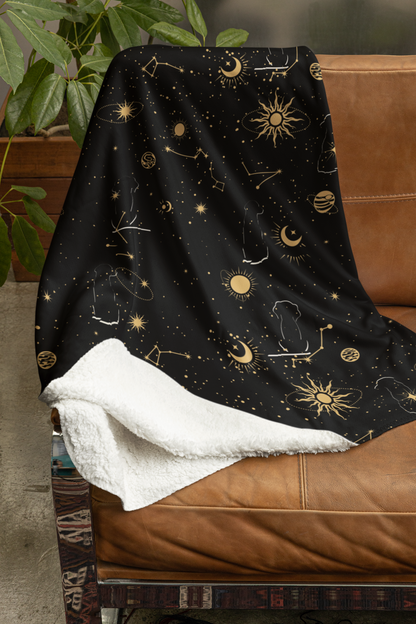 Celestial Sherpa Fleece Blanket