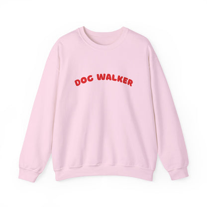 Dog Walker Crewneck Sweatshirt | Red Text