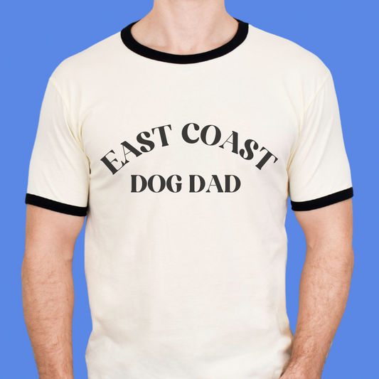 East Coast Dog Dad Ringer T-Shirt