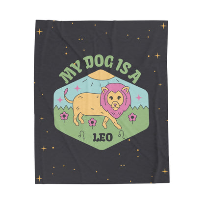 My Dog is a Leo Plush Blanket