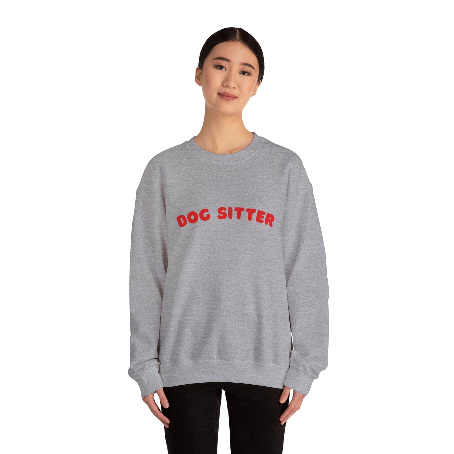 Dog Sitter Crewneck Sweatshirt | Red Text