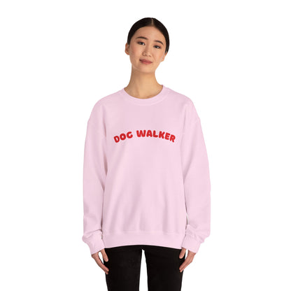 Dog Walker Crewneck Sweatshirt | Red Text