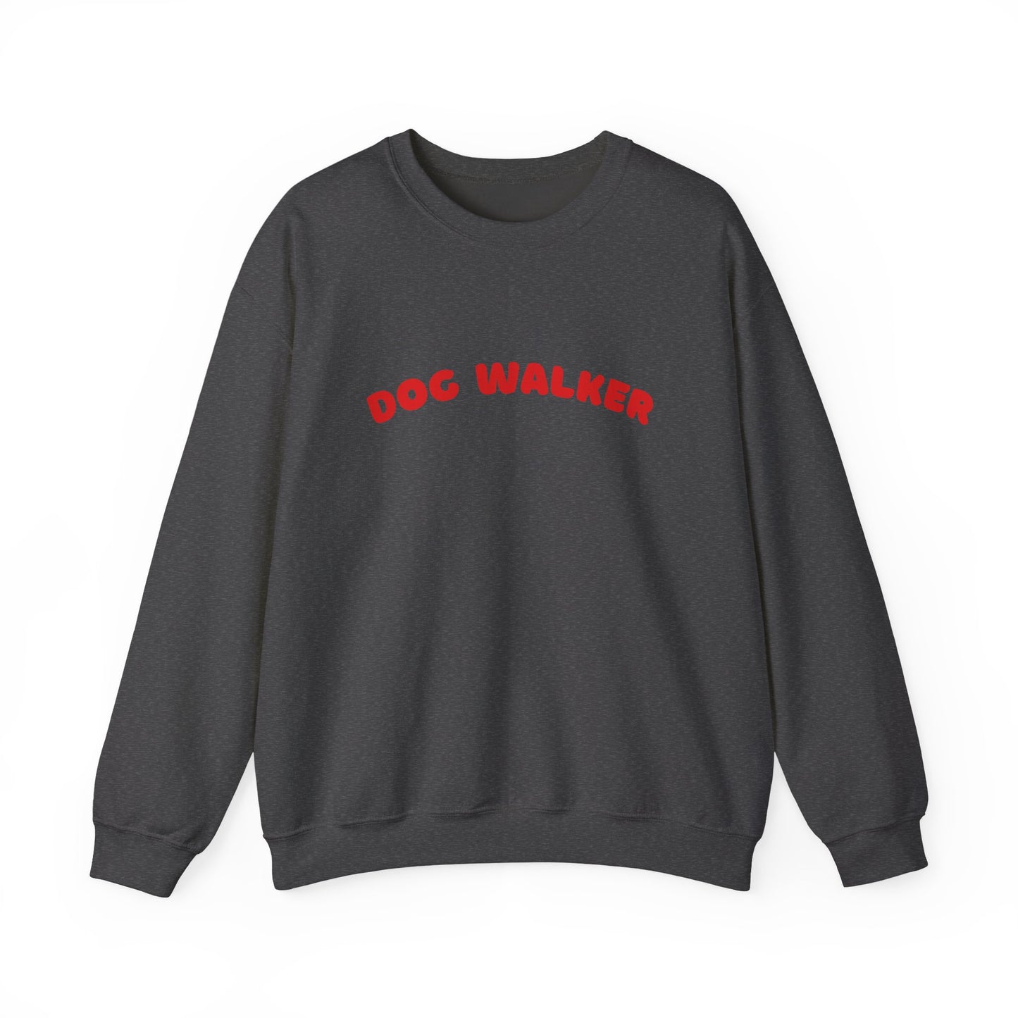 Dog Walker Crewneck Sweatshirt | Red Text