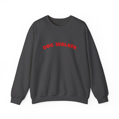 Dog Walker Crewneck Sweatshirt | Red Text