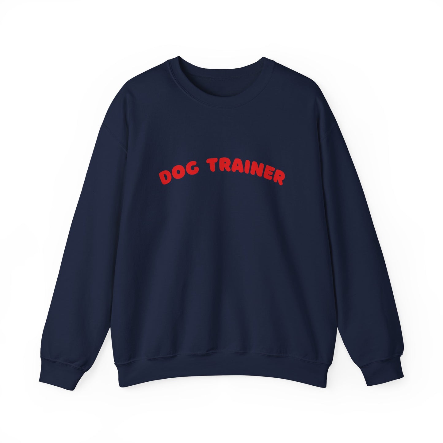 Dog Trainer Sweatshirt | Red Arch Text