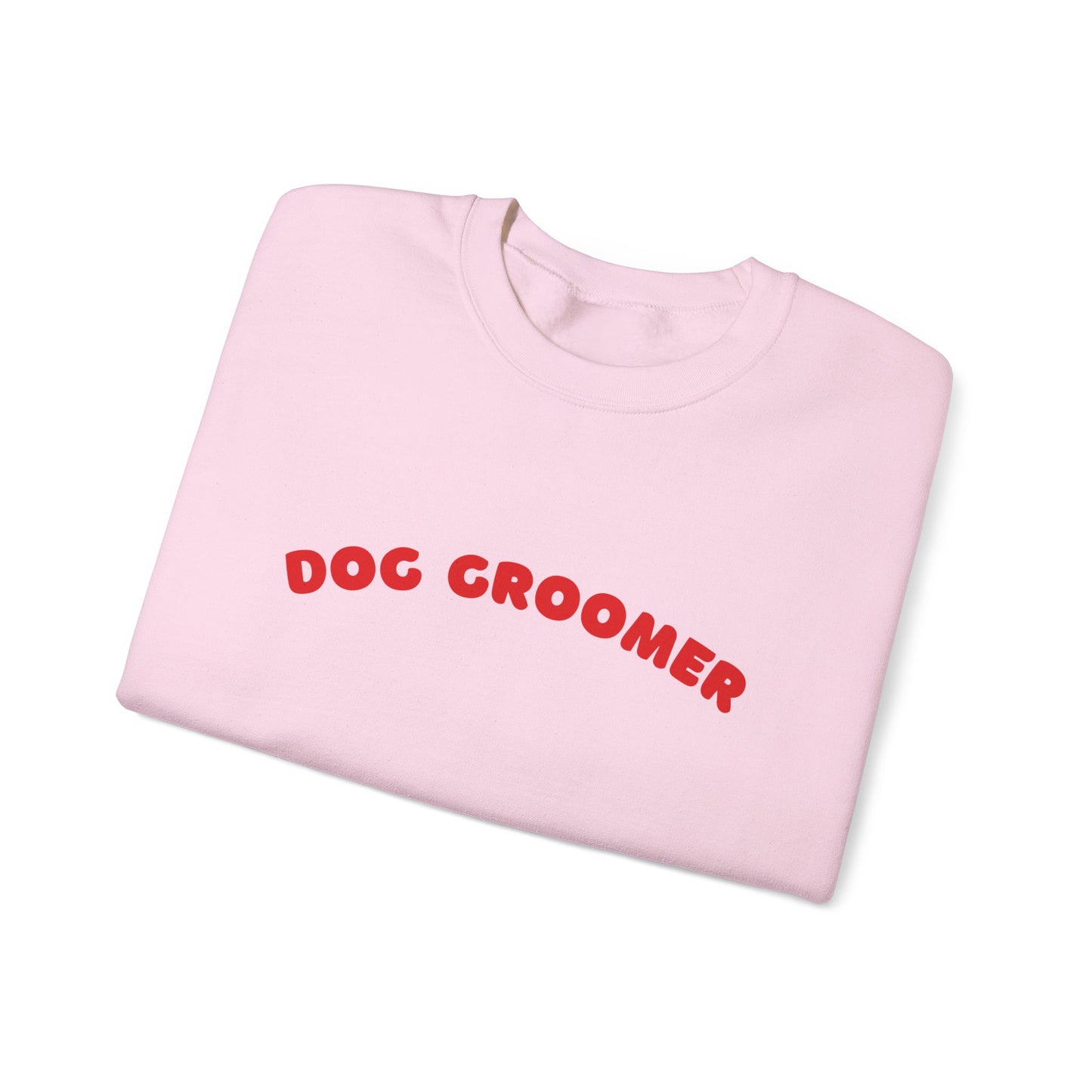 Dog Groomer Crewneck Sweatshirt | Red text