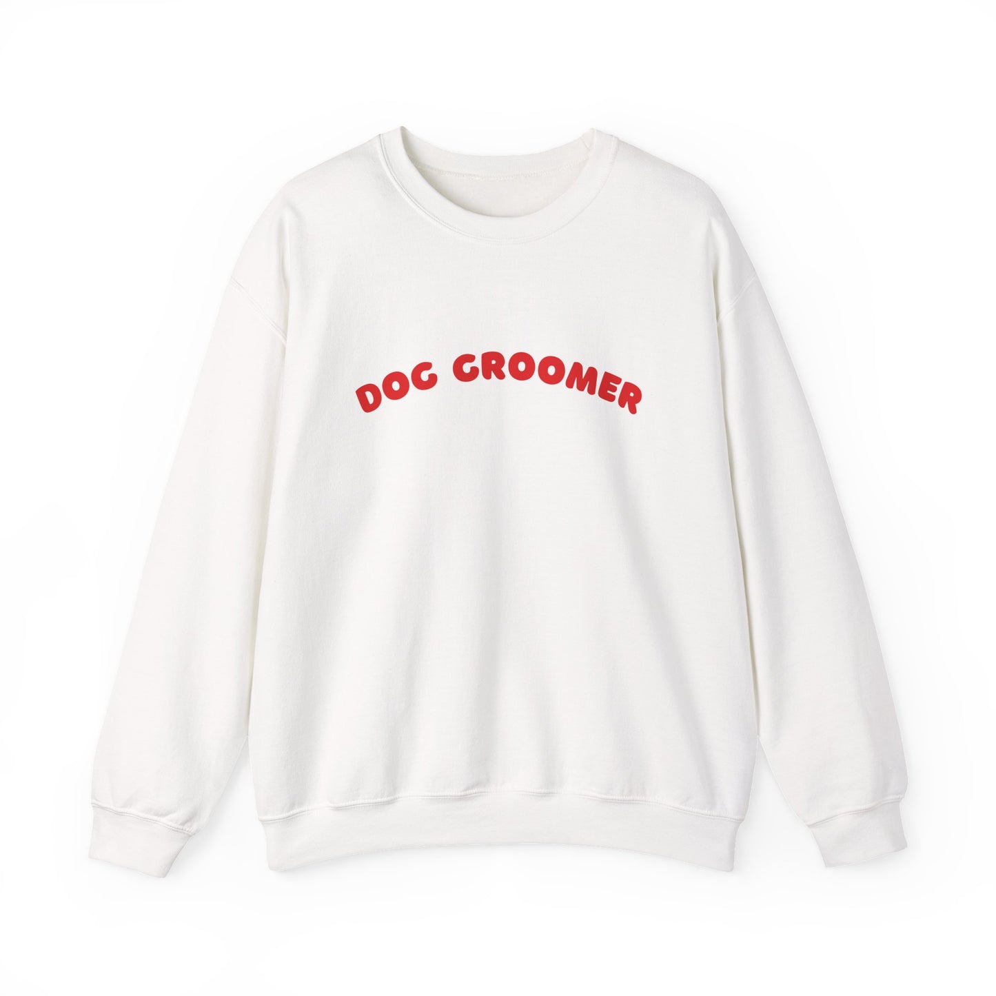 Dog Groomer Crewneck Sweatshirt | Red text